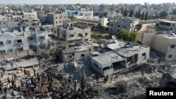 Урнатини во Кан Јунис, pојасот Газа, 14 октомври 2023 година