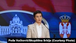 Ана Брнабиќ, претседателка на српскиот парламент